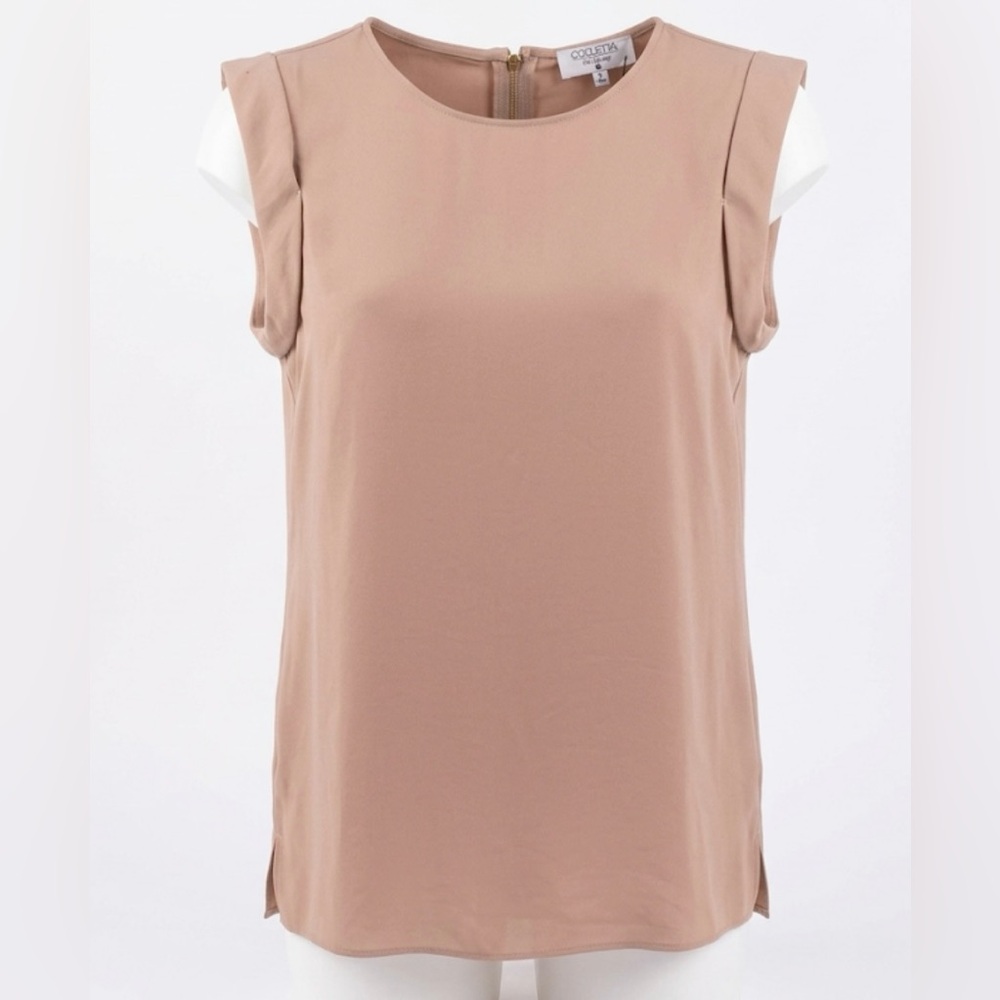 Sleeveless Scoop Neck Top in Dusty Rose